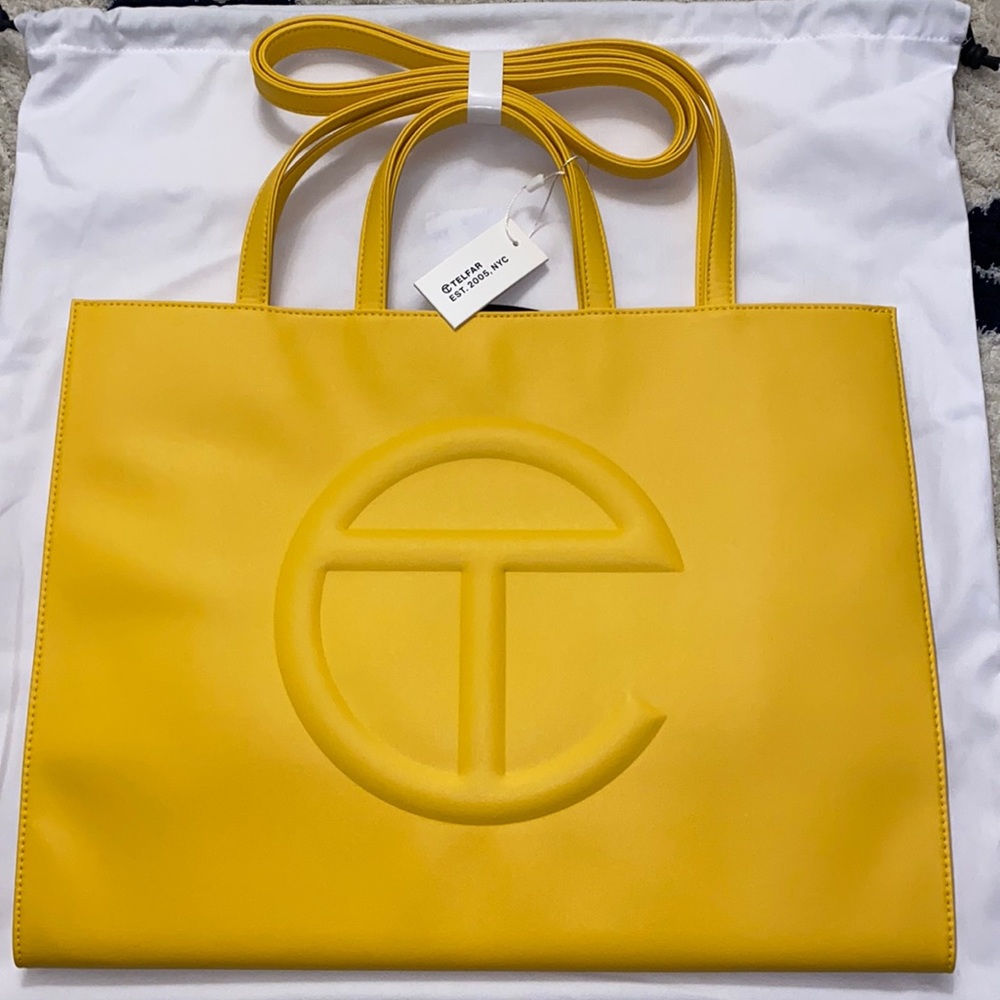 Telfar Large Yellow Shopping Bag